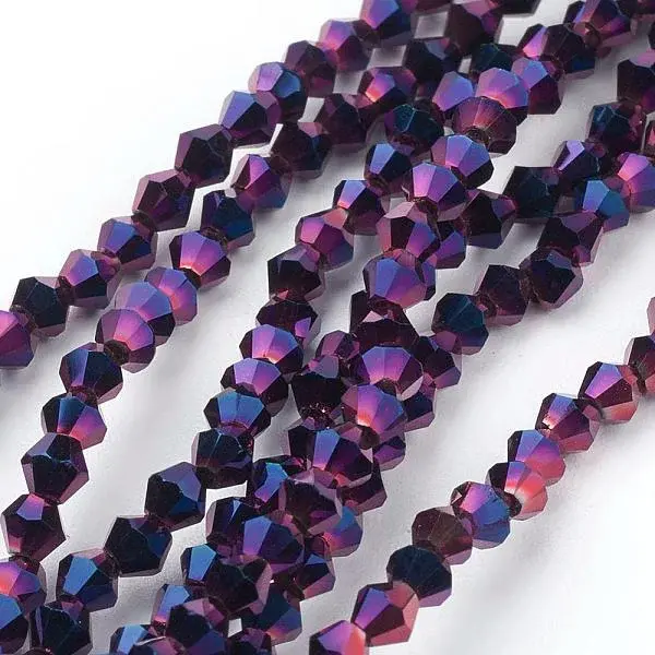 Electroplate Glass Beads Strands