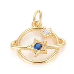 Brass Micro Pave Cubic Zirconia Pendants