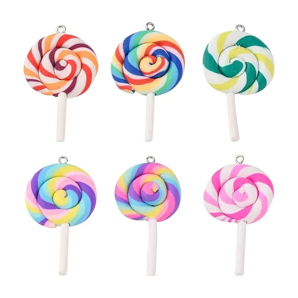 Handmade Polymer Clay Big Pendants