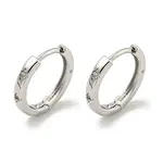 Brass Pave Clear Cubic Zirconia Hoop Earrings