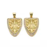 Brass Micro Pave Cubic Zirconia Pendants