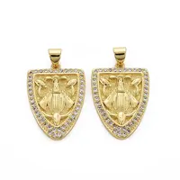 Brass Micro Pave Cubic Zirconia Pendants