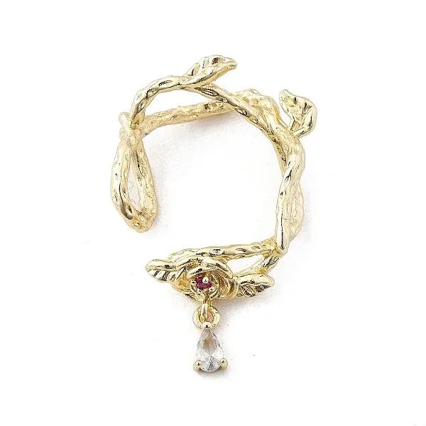 Brass Micro Pave Clear Cubic Zirconia Bead Frame