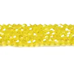 Transparent Electroplate Glass Beads Strands