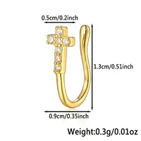 S925 Silver Flower Butterfly Rabbit Star Nose Clip Fashion Jewelry