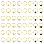 24Pcs 4 Colors Glass Dreadlocks Beads