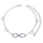 Rhodium Plated 925 Sterling Silver Link Anklets