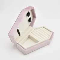Coffin Shaped Velvet Jewelry Storage Boxes