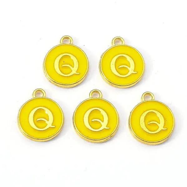 Golden Plated Alloy Enamel Charms