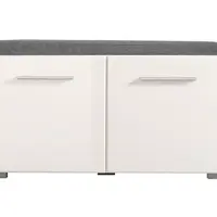 Předsíňová lavice s úložným prostorem a sedákem falka - bílá/šedá