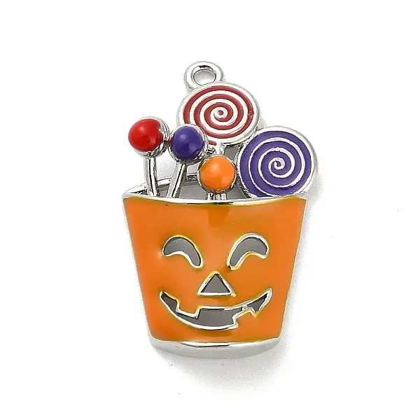 Halloween Brass Enamel Pendants