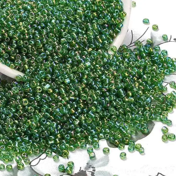 Round Transparent Colors Rainbow Glass Seed Beads