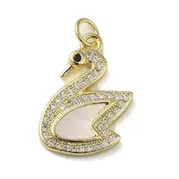 Brass Micro Pave Cubic Zirconia Pendants