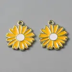 Light Gold Plated Alloy Enamel Pendants