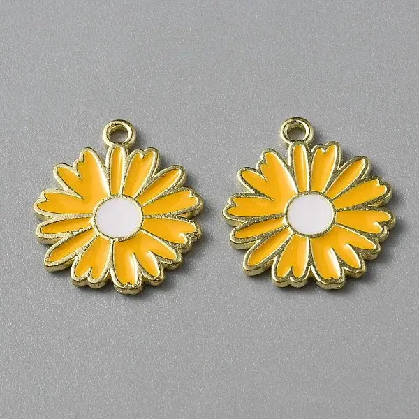 Light Gold Plated Alloy Enamel Pendants