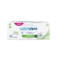 6x WATERWIPES Ubrousky vlhčené Hydrating clean bez obsahu plastů 60 ks ( 360 ks )