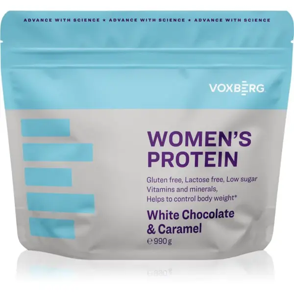 Voxberg Women's Protein srvátkový proteín pre ženy príchuť White Chocolate & Caramel 990 g