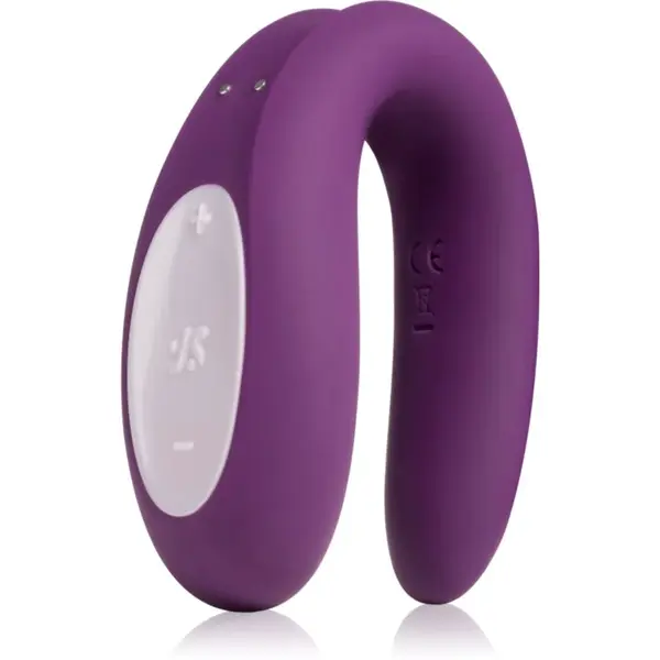 Satisfyer Double Joy párový vibrátor Purple 9 cm