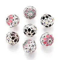 Round Brass Enamel Beads