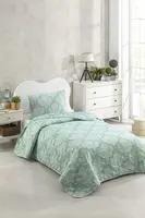 Prikrývka + vankúš 160x220 green - zelená