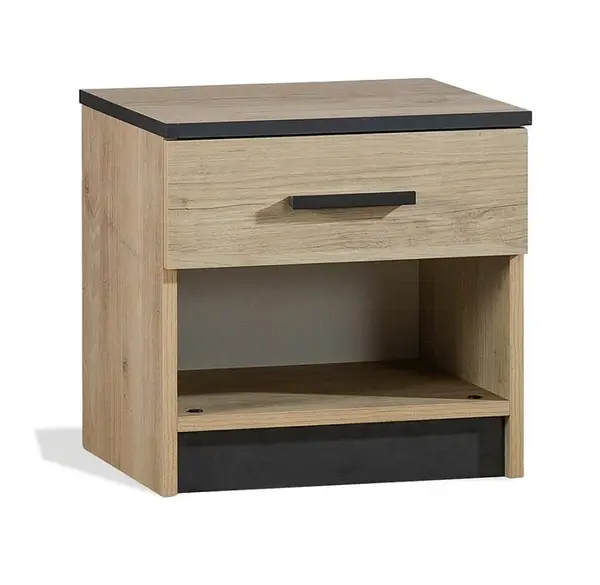 Noční stolek colin - dub kestína/šedá