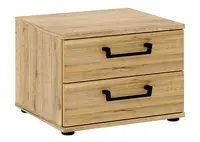 Noční stolek shelby - dub bartex/černá