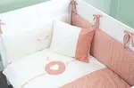 Ložní souprava do postýlky 75x115cm carmen - bílá/lososová