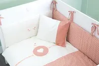 Ložní souprava do postýlky 75x115cm carmen - bílá/lososová