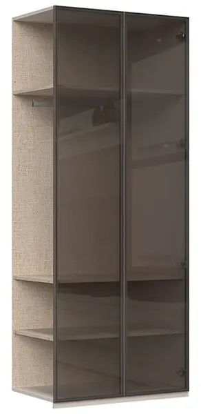 Dodatečná dvoudveřová prosklená skříň baptiste - béžová