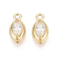 Brass Pave Cubic Zirconia Pendants