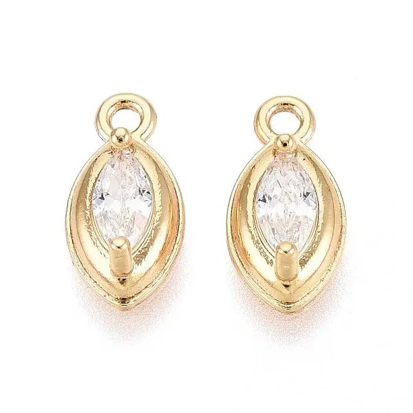 Brass Pave Cubic Zirconia Pendants