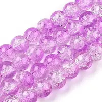 Baking Painted Crackle Glass Bead Strands