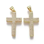Brass Micro Pave Cubic Zirconia Pendants
