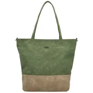 Trendy dámská koženková kabelka na rameno Jigme, zelená