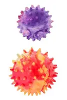 Hračka pes míč s bodlinami plovací vanilový 3,5cm SP