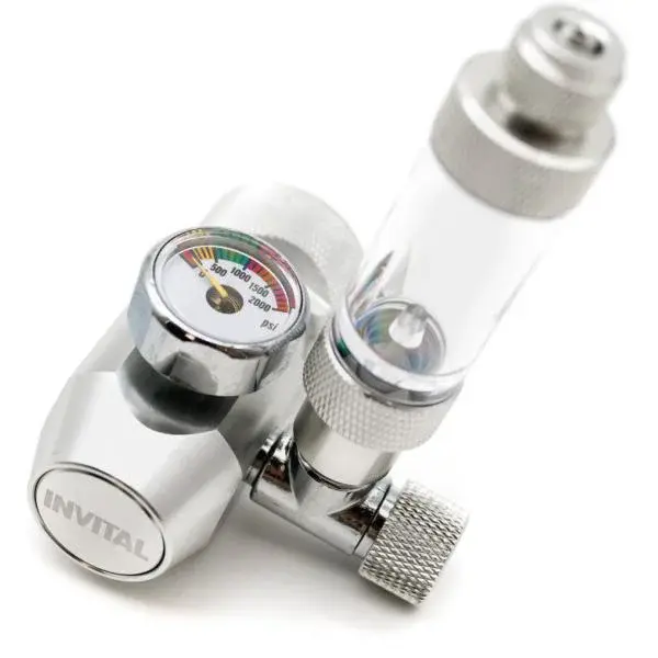 INVITAL CO2 regulátor s jehlovým ventilem