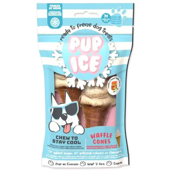 Pochúťka Pup Ice chladiaca s vanilkou a arašidovým maslom 2ks 110g