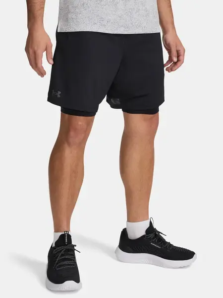 Pánské kraťasy Under Armour UA Tech Vent 2in1 Short-BLK - Pánské