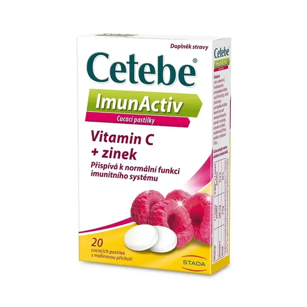 Cetebe Imunactiv Vit.c+zinek 20 Cucacích Pastilek