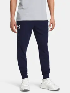 Tmavomodré pánske tepláky Under Armour UA Rival Terry Jogger