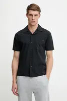Košile New Balance pánská, černá barva, regular, s klasickým límcem, MT51523BK