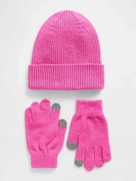 GAP dětský set čepice a rukavic - dívky