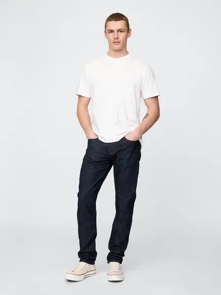 Tmavomodré pánske slim fit rifle GAP