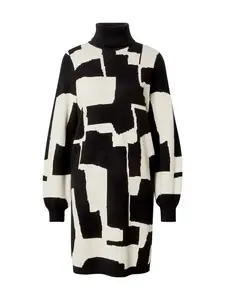 OBJECT Pletené šaty 'OBJRAY'  krémová / čierna