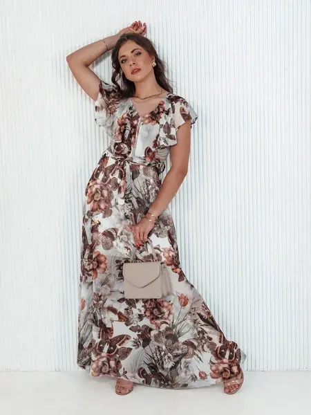 Maxi šaty MARISOL s květinovým vzorem