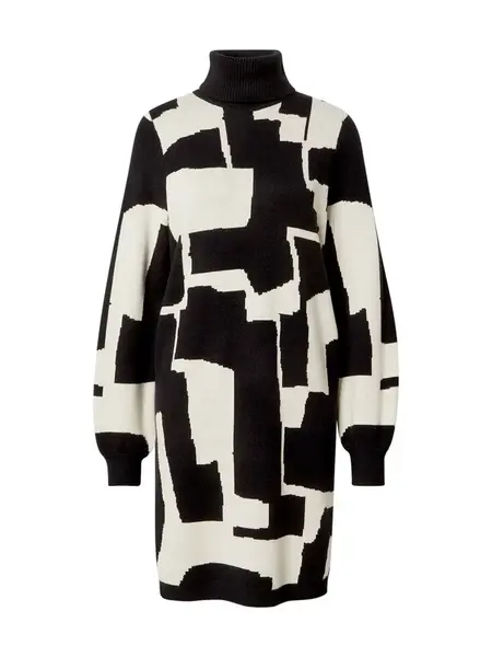 OBJECT Pletené šaty 'OBJRAY'  krémová / čierna