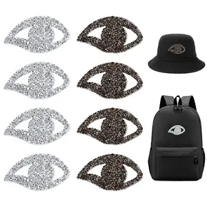 16Pcs 2 Colors Eye Hotfix Rhinestone