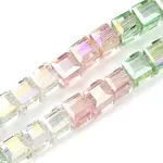 Electroplate Transparent Glass Beads Strands