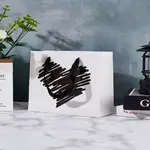 Graffiti Black Heart Kraft Paper Packaging Tote Bags with Polyester Handles