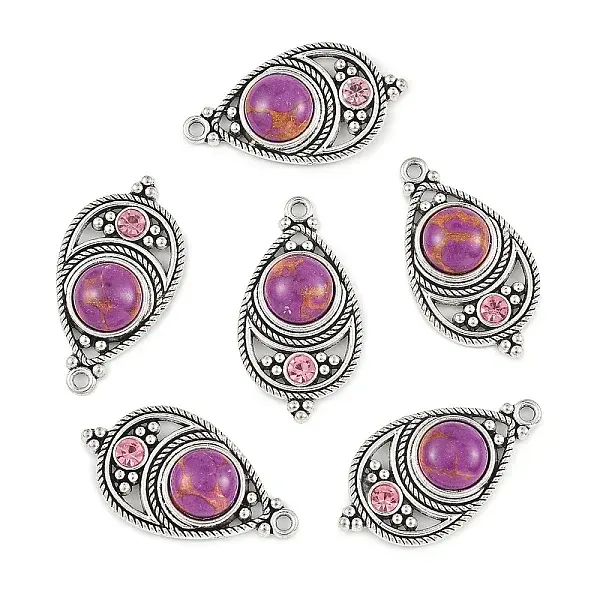 Bohemian Dyed Synthetic Turquoise Pendants